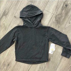 Zella Girl Sweatshirt Pullover Hoodie Black Gray Lounge Cozy Long Sleeve NWT S 7